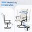 2 chaises de patio pivotantes d'extérieur 2 pièces, chaises de patio à cadre en métal rotatif à 360 ° avec tissu Teslin épaissi, chaises de terrasse pour l'extérieur avec accoudoirs pour terrasse et cour-986086405