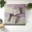 Ensembles de literie luxueux 7 pièces, édredon en polyester mauve pour le style maison