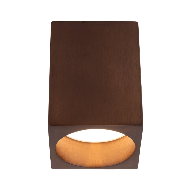 Rozek 1 - Light LED Semi Flush Mount, Walnut