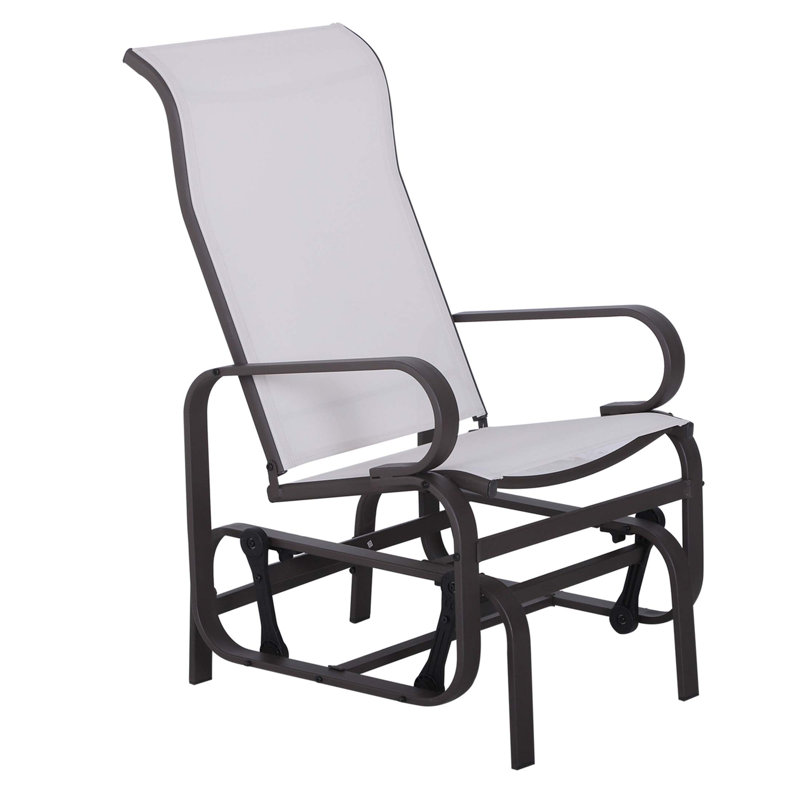 Fauteuil oscillant Outsunny, Beige