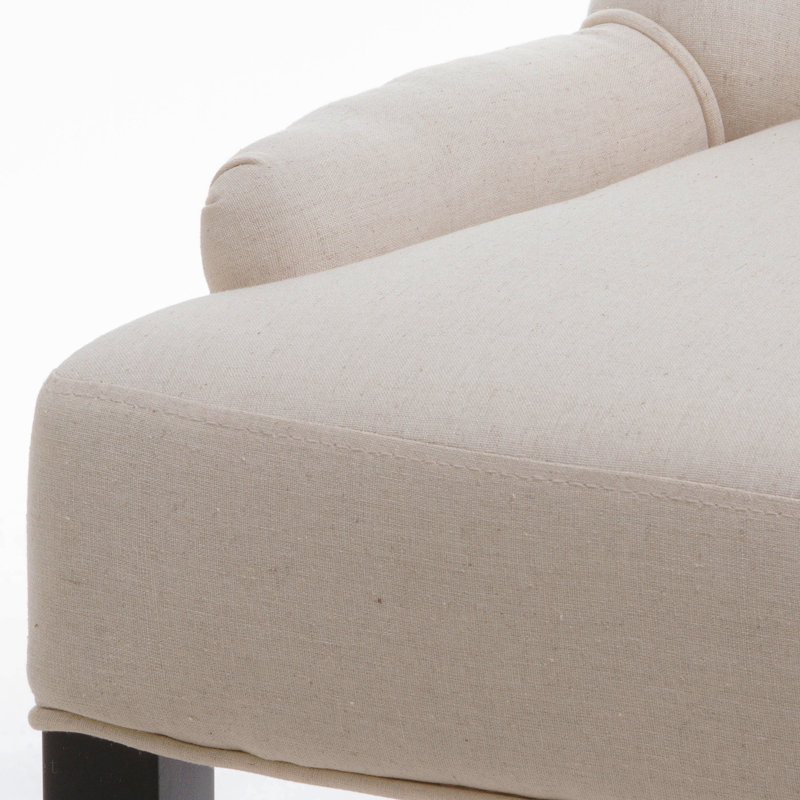 Chaise de salle à manger - Kd Mp2, ensemble de 2, rembourrage en mousse rembourré et pieds fuselés requis, Beige