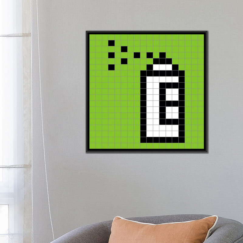 Albree Modern, peinture en aérosol, impression sur toile, H 26 po x l 26 po x P 1,5 po, Toile encadrée noire, Pas de tapis