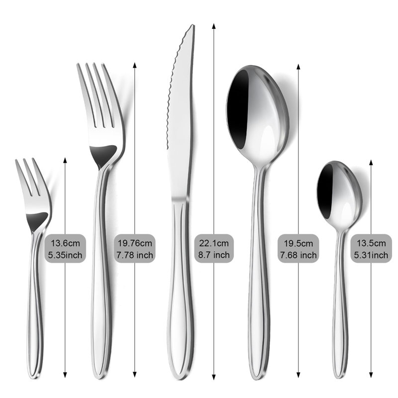 Brayden Studio Burridge 60 Piece Stainless Steel Cutlery Set , Service for 12