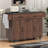 43"W Kitchen Island with Trash Can Compartment and Drop Leaf-37646323