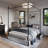 Zahiya Upholstered 4 Drawers Metal Storage Canopy Bed-1628719412