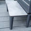 Tables d'appoint rectangulaires en aluminium 2 pièces pour patio