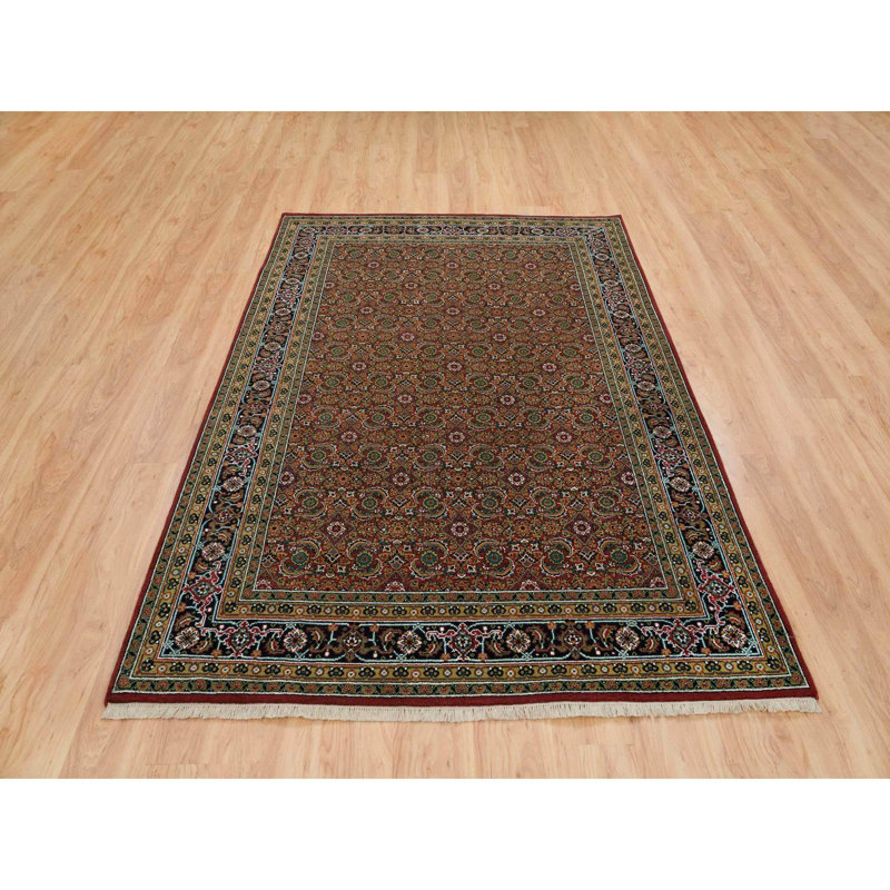 Truley One-of-a-Kind Rectangle 6'1" X 9'0" New Age Area Rug in Red