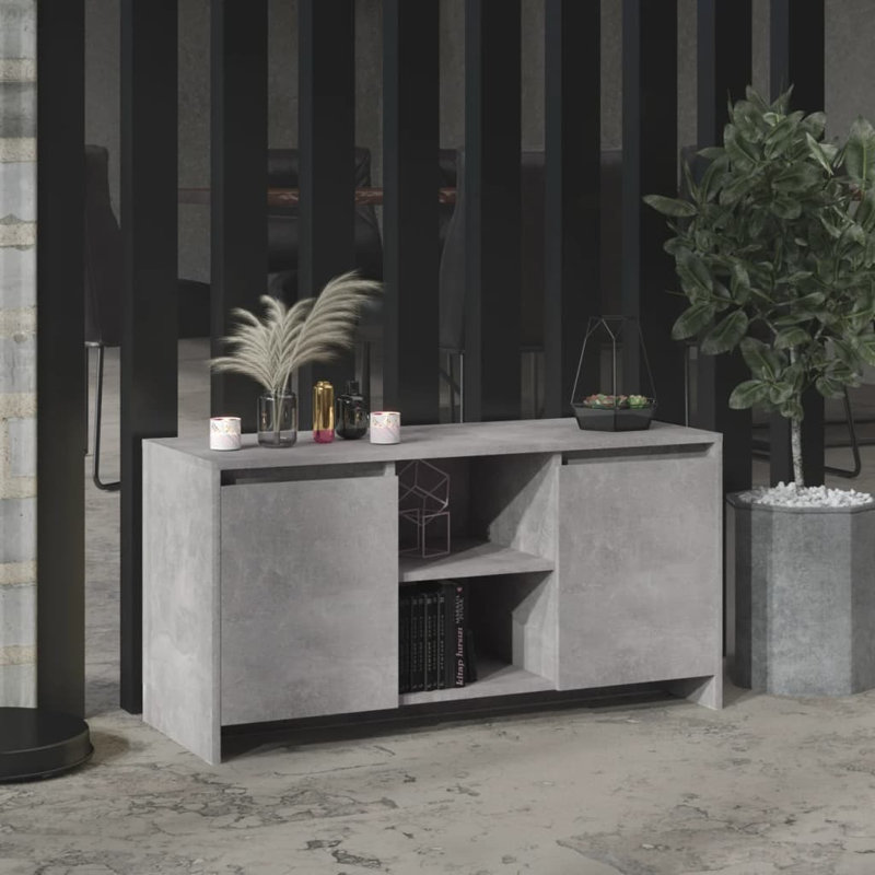 Naila Unfinished TV Stand, Concrete Grey
