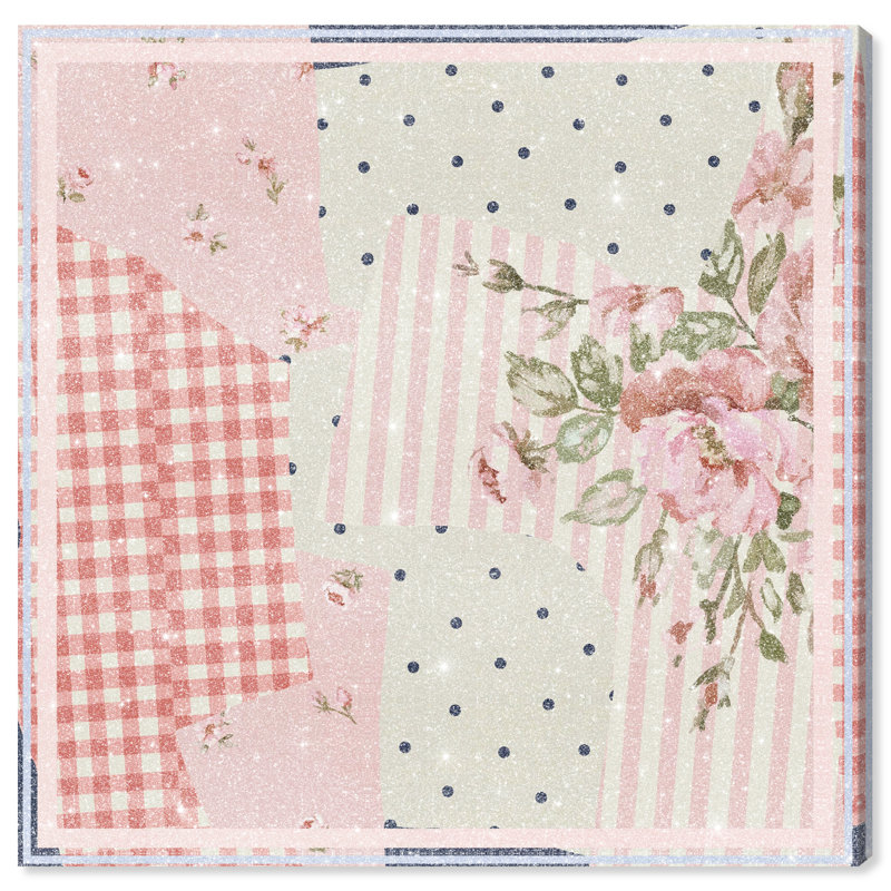 Patchwork Glam Print by Oliver Gal, 12"H x 12"W, Gallery Wrapped