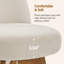 Tabouret de comptoir pivotant 26 po avec structure en bois massif et dossier moyen-914147505