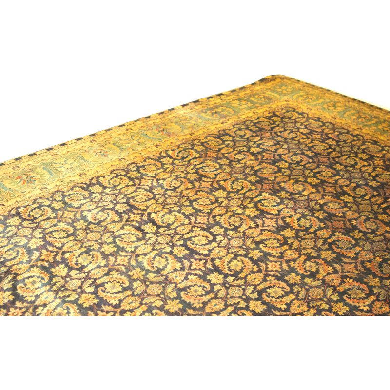 Tapis vert noué à la main de haute qualité