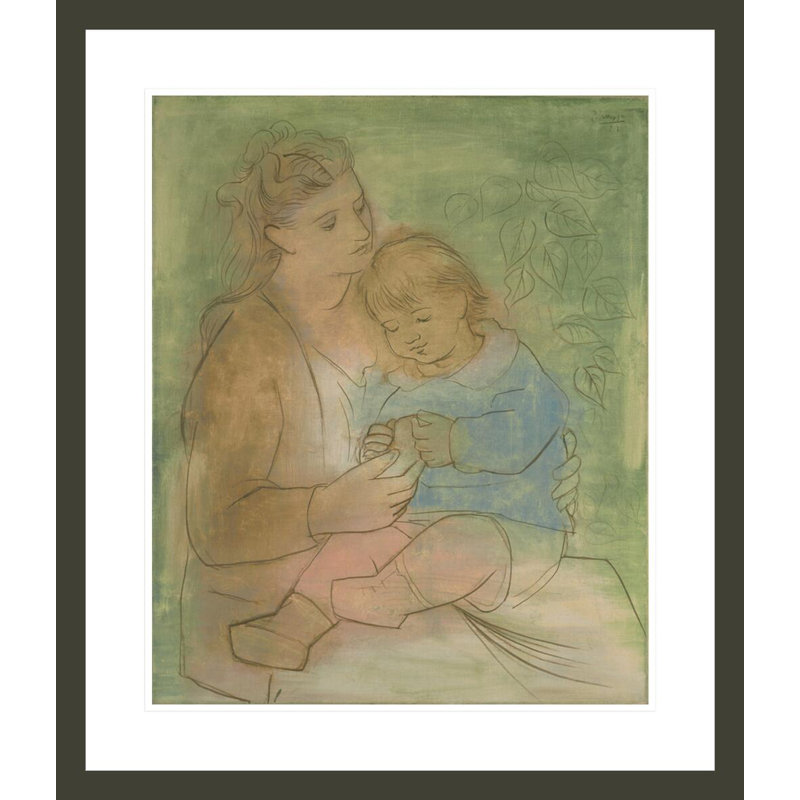 Mother and Child by Pablo Picasso -Framed Giclee Print, 27.32" H x 23.5" W