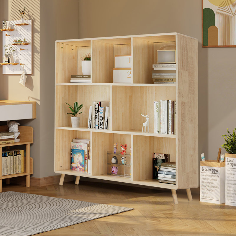 Armoire de rangement à 8 compartiments, organisateur à tablettes fixes, bibliothèque moderne