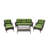 Herrin 5 - Person Patio Conversation Set with Cushions-1081044663-1081044662