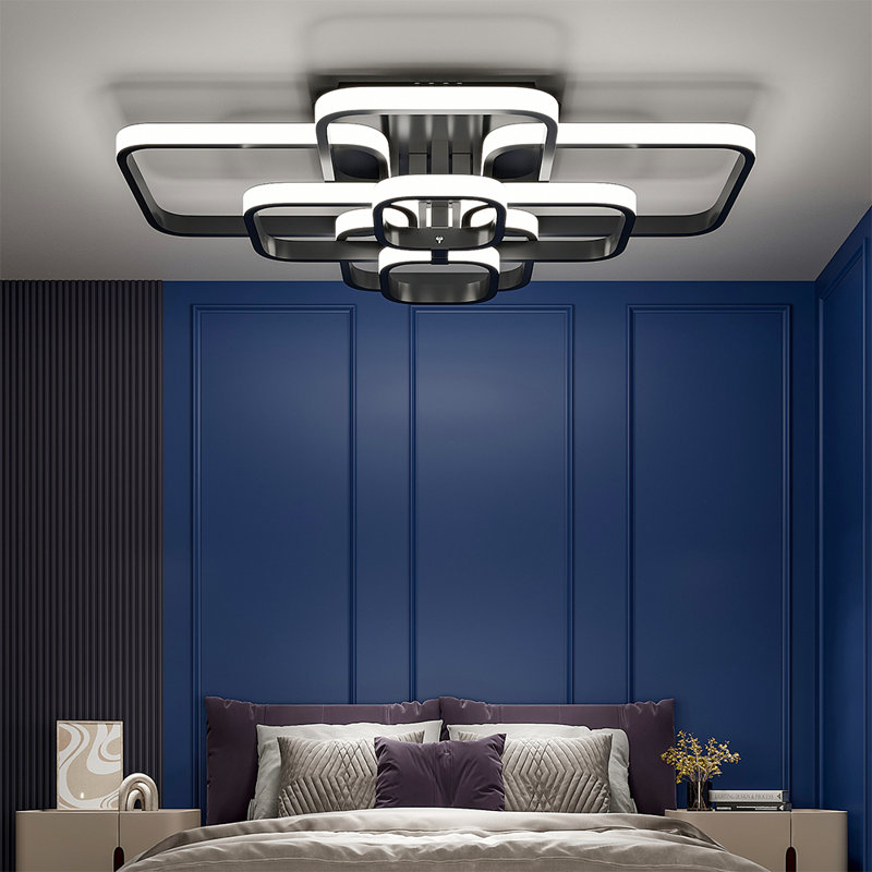 LED Semi Flush Mount, Black