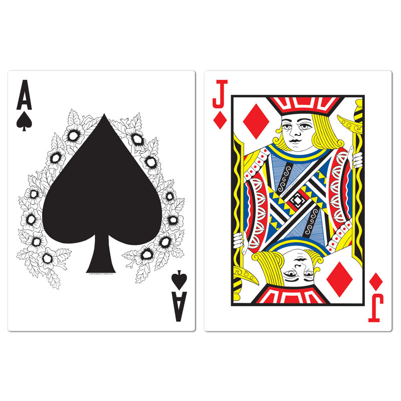Jumbo Blackjack Cutouts - 25 "- paquet de 12