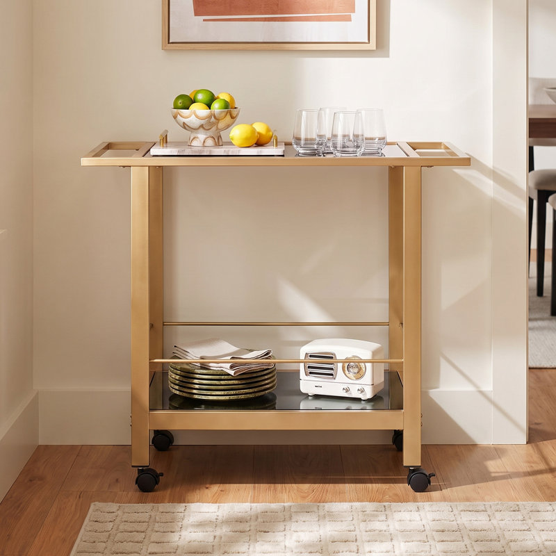 Pip Metal Bar Cart, Gold