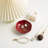 Red Ceramic Flower Ring & Jewelry Dish