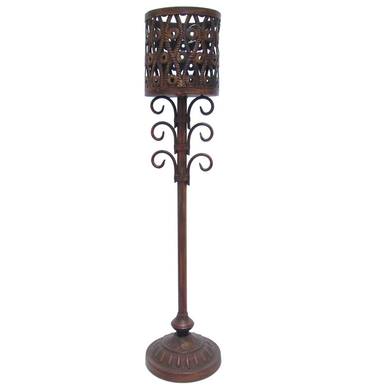 Chandelier en métal, H 28,35 po x l 5,5 po x P 5,5 po