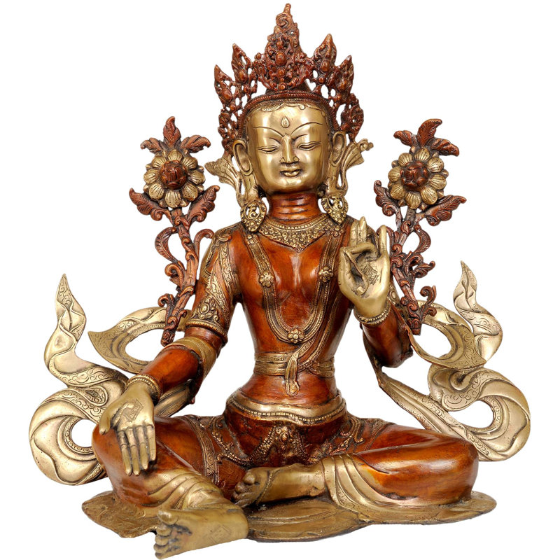 Bouddha tibétain, déesse du sauveur, Tara verte