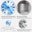 Horloge murale moderne bleue et blanche-400673180