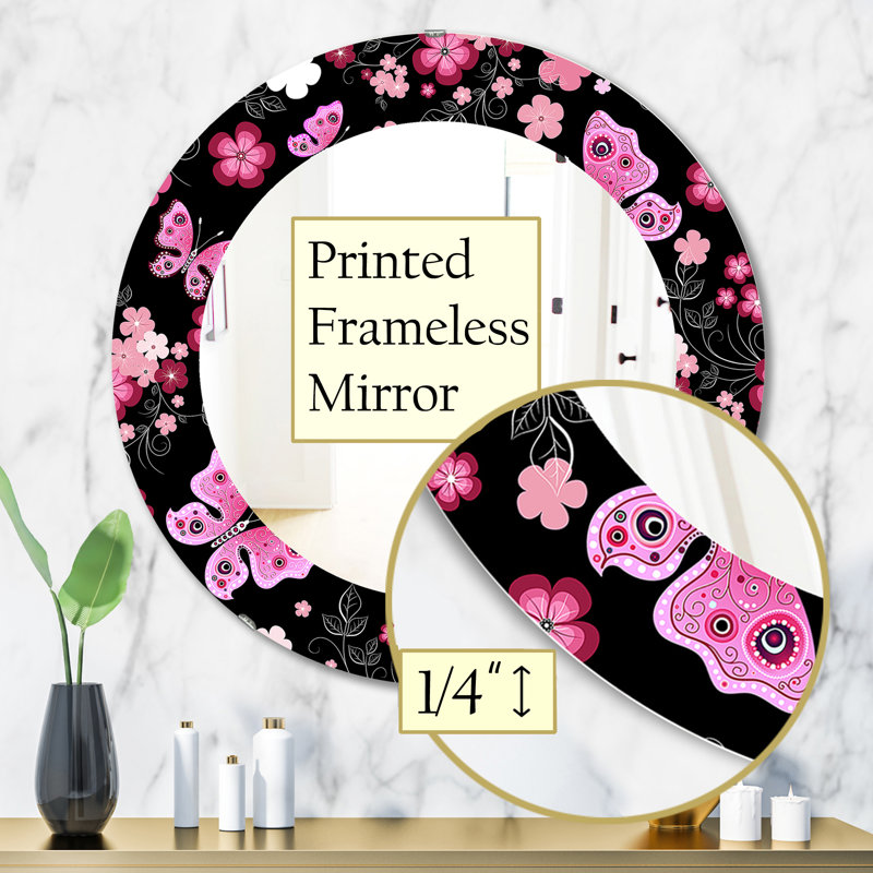 Miroir mural Obsidian Bloom 16, H 31,5 po x l po