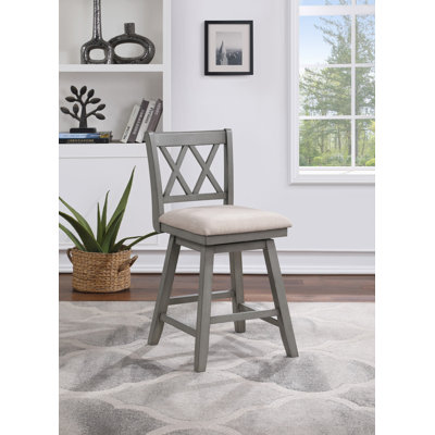 Swivel Upholstered Counter Stool
