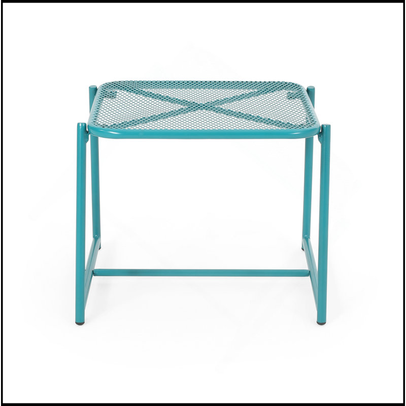 ELBA 15.5"H SIDE TABLE, Teal