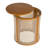 Tadeo Rubberwood & PE Rattan End Table With Circular Top-882795341