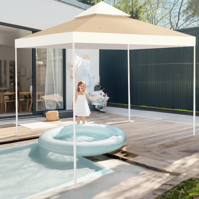 Couvre-abri de patio à 2 niveaux de remplacement pour abri de jardin UV30 + de Yescom, H 56,69 po x l 98,43 po x P 98,43 po