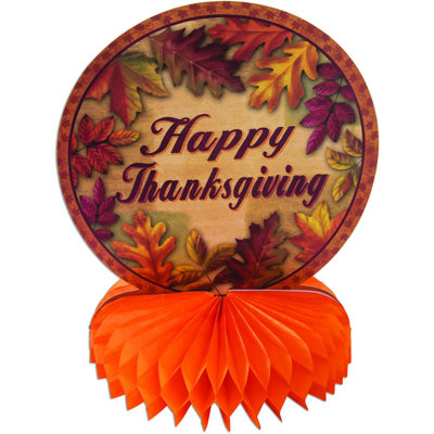 Pmu Thanksgiving Happy Thanksgiving Centerpiece Decoration Indoor/outdoor (1/pkg) Pkg/1