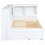 Lit de jour simple avec deux tiroirs de rangement, armoires de rangement et ports USB-709537764