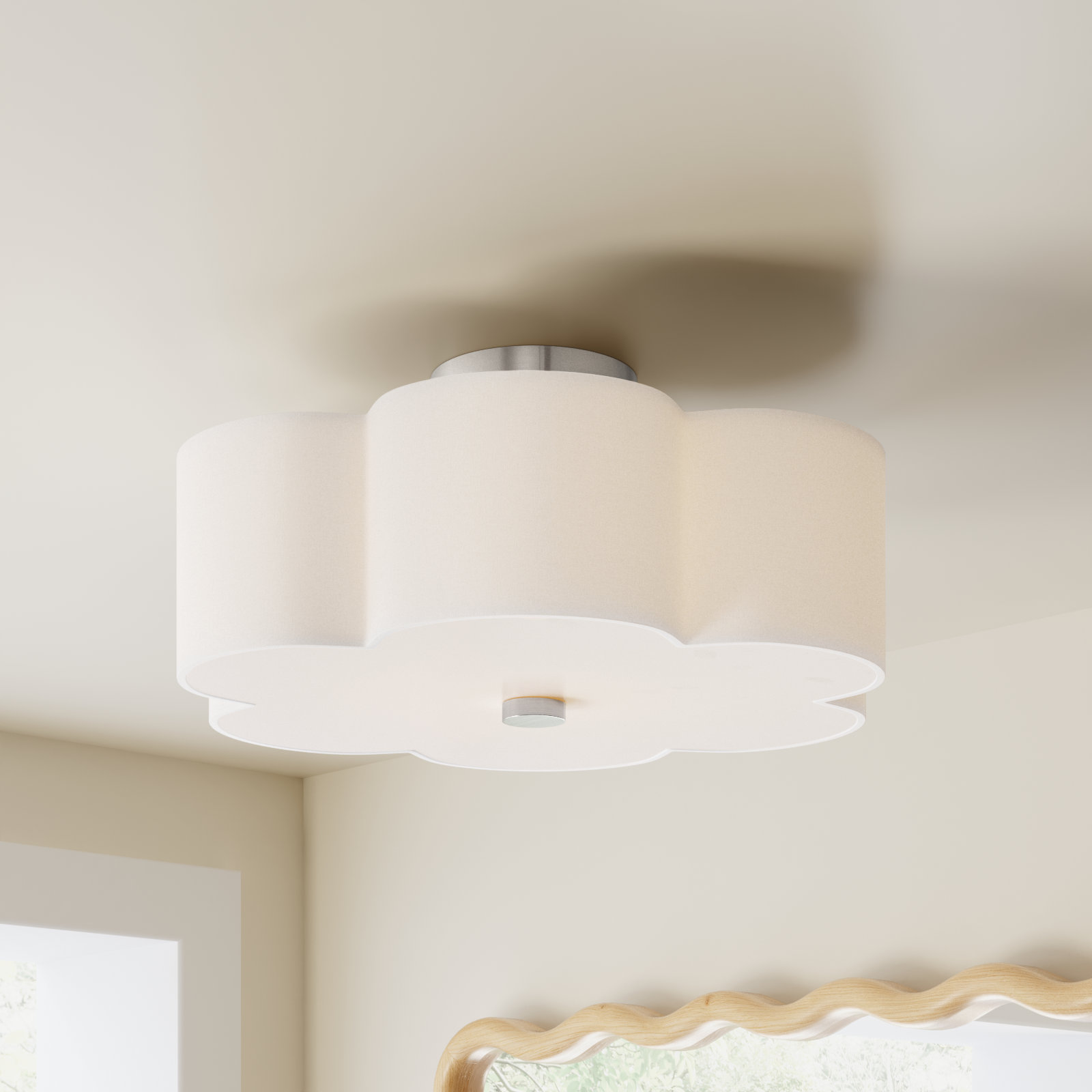 Vino 3 Light Semi Flush Mount, 8.5" H x 15" W x 15" D