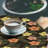 Union Rustic Hibiscus Fitted Round Tablecloth Dark Brown Multicolor-1333031542