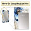 Motif de rêve floral bleu et blanc Zadia - miroir mural floral-1109128136