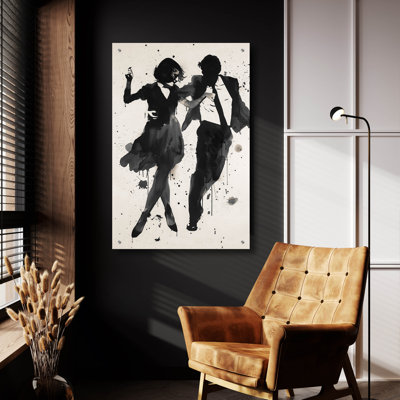 «Dancing Couple» par Andreas Magnusson, art mural en verre acrylique, 16 po x 24 po