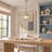 1-Light Dimmable Gray-Green Scalloped Petal Metal Pendant Light-64811491