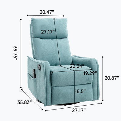 Liryn Traditional Heat Massage Recliner With 360° Swivel And Rocking Function by NFusion
