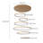 Arlotta 6 - Light Gold LED Cluster Pendant