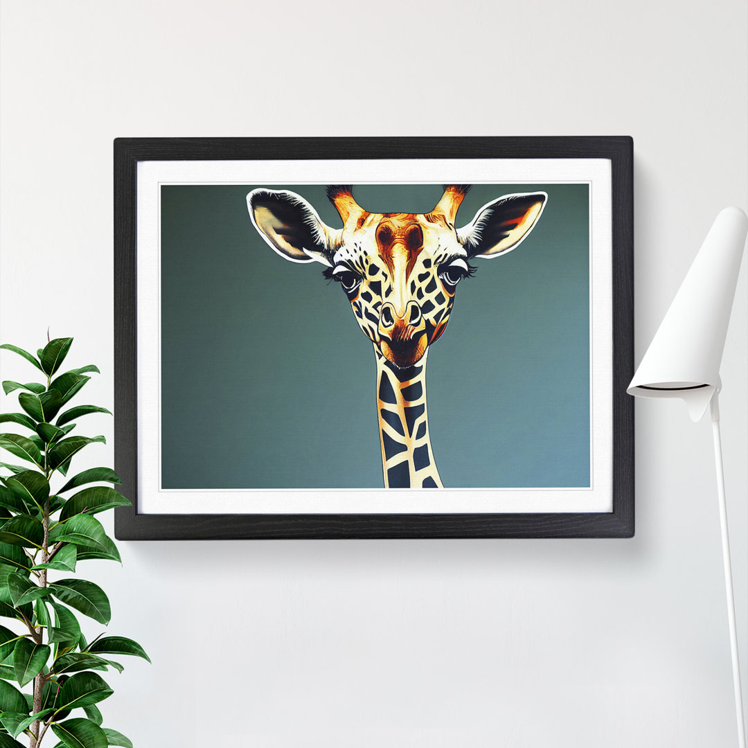 Giraffe Portrait - Framed Print
