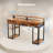 Copano Computer Desk with 3 Drawers, Writing Desk whit Shelves,Gaming Desk with Monitor Stand-1915463658