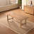Solid wood table with simple rounded corners-106483531