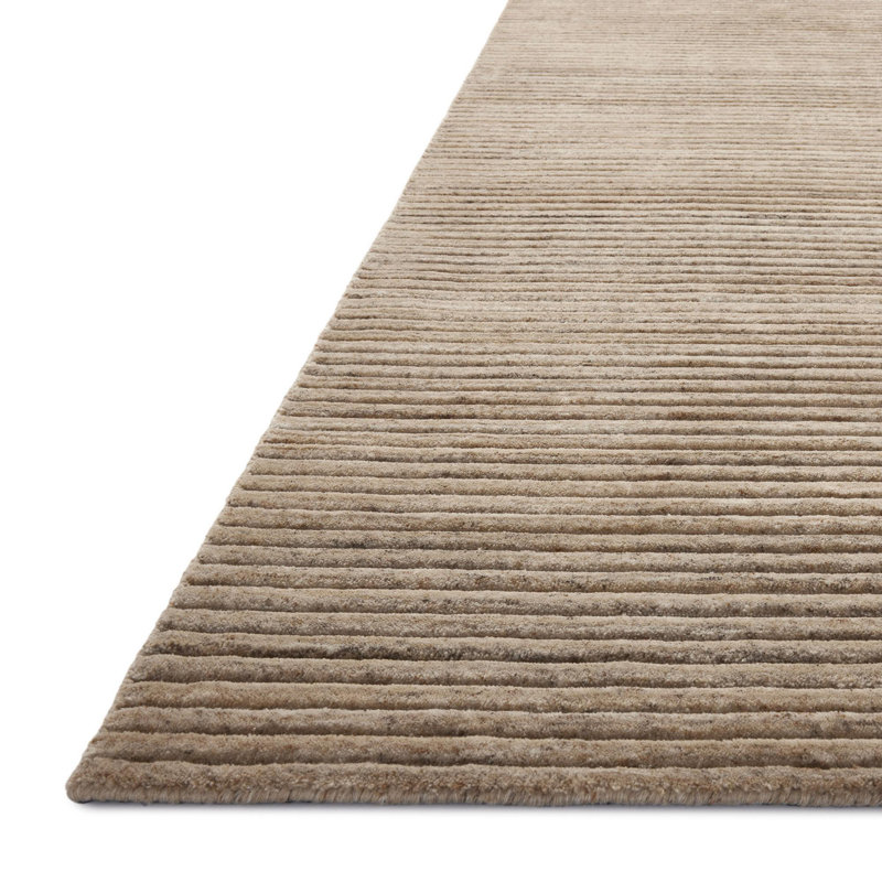 Handmade Striped Area Rug, Rectangle 9'6" x 13'6"