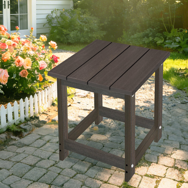 Table d'appoint extérieure Denarrius Adirondack, table de patio en PEHD facile d'entretien et résistante aux intempéries