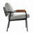 Metal Frame Upholstered Accent Armchair-409018048