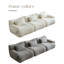 Canapé 3 places beige et blanc, utilisant une éponge haute densité 33d, tissu de qualité, design, style minimaliste moderne pour chambre à coucher modulaire avec 3 sièges, éponge en tissu-770450811