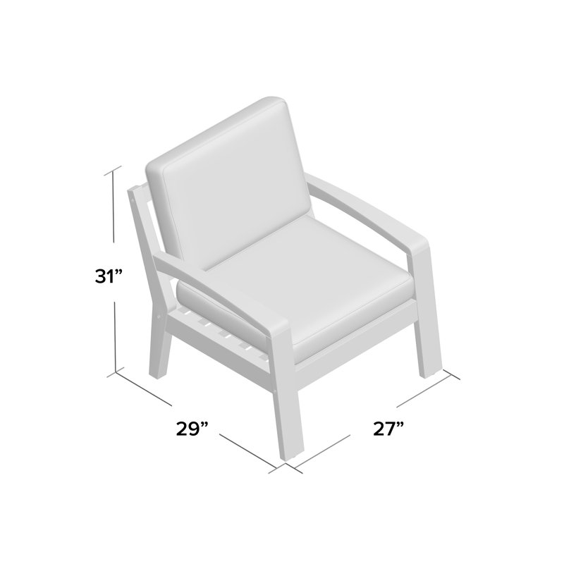 Fauteuil l 27 po Berkley, Rouge