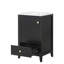 Meuble-lavabo de 20 po avec lavabo, armoire de salle de bain avec porte à fermeture douce, support de rangement et tiroir-1290487829