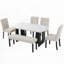 6 Piece Modern Dining Table Set-156928356