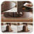 Aurora 59'' Mid-Century Solid Wood Round Dining Table With Glass Lazy Susan